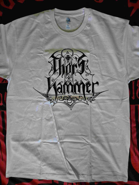 Thor's Hammer T-SHIRT WHITE - Eastern Blood Productions image 1