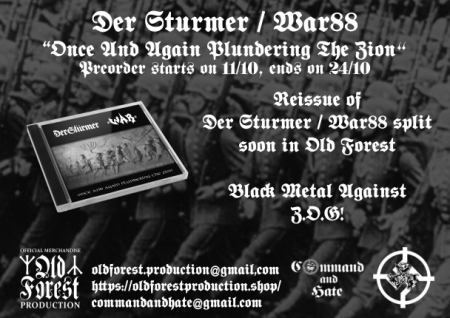Der Stürmer / WAR 88- Once and Again Plundering the Zog cd . - Old Forest Production/Command and Hate Productions image 1