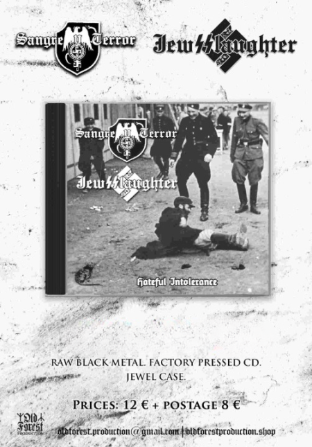 Sangre y Terror / Jew@laughter - Hateful Intolerance split cd  - Old Forest Production image 2