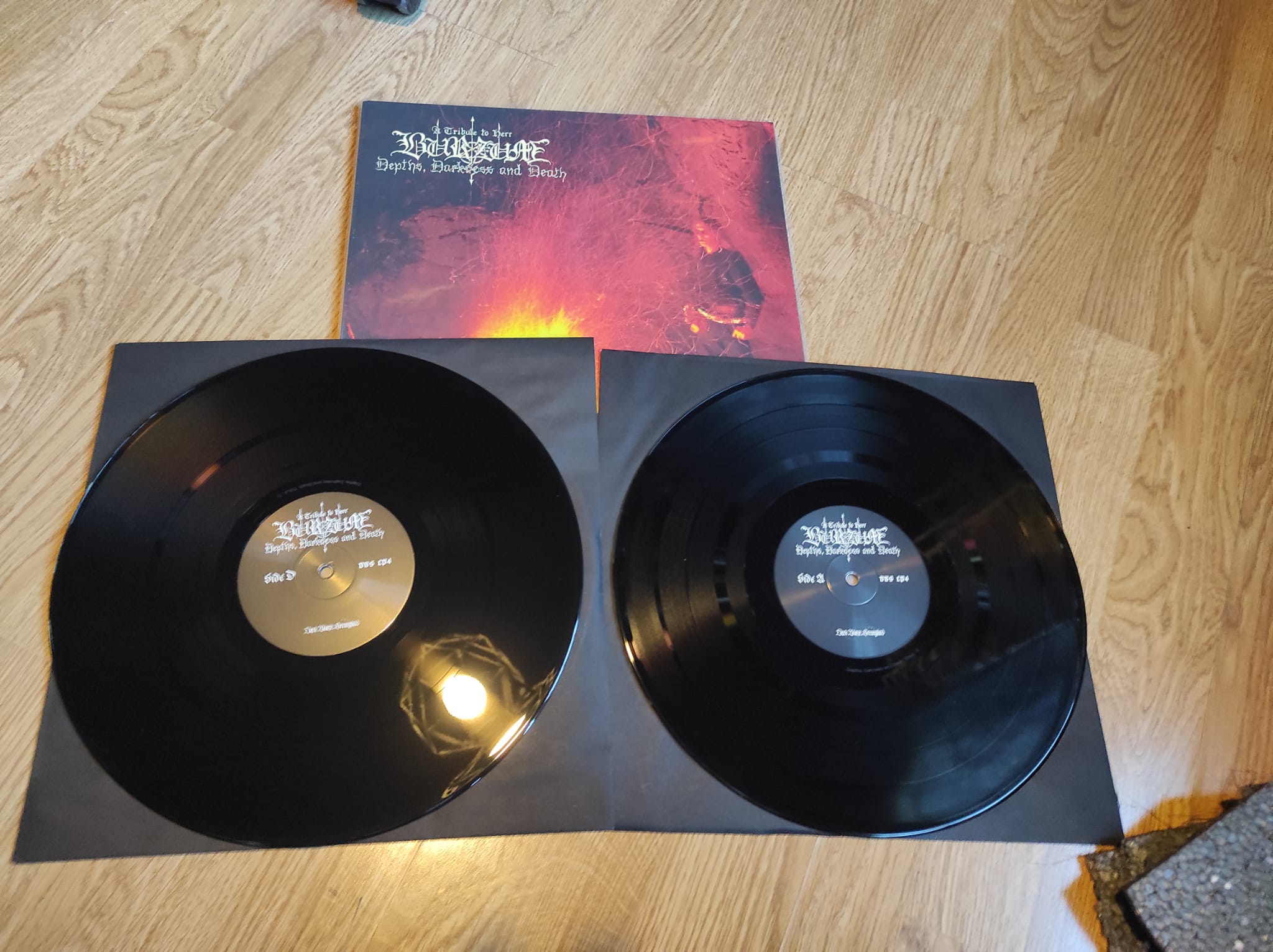 A TRIBUTE TO HERR BURZUM Depths, Darkness and Death...2LP (SUNWHEEL , SELBSTMORD, KRIEGSMASCHINE, image 1